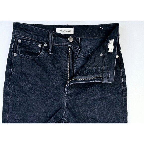 Madewell Size 25X32 Women's Black The Perfect Vintage Flare Denim Jeans Logo Tag - Picture 9 of 12